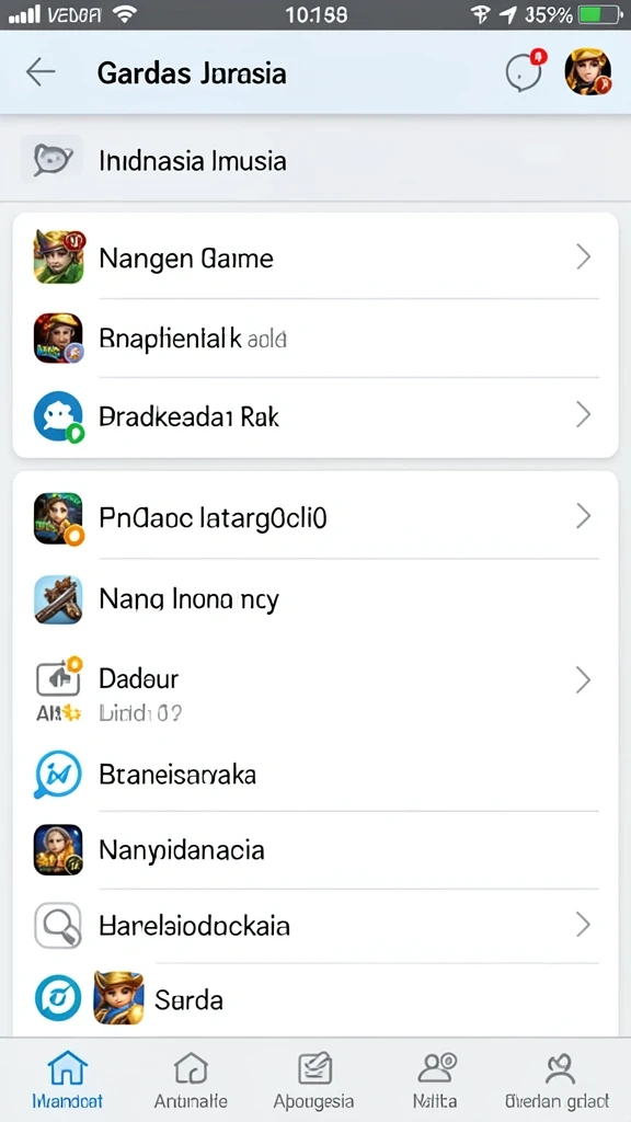 Tampilan utama aplikasi dengan menu navigasi yang user-friendly.