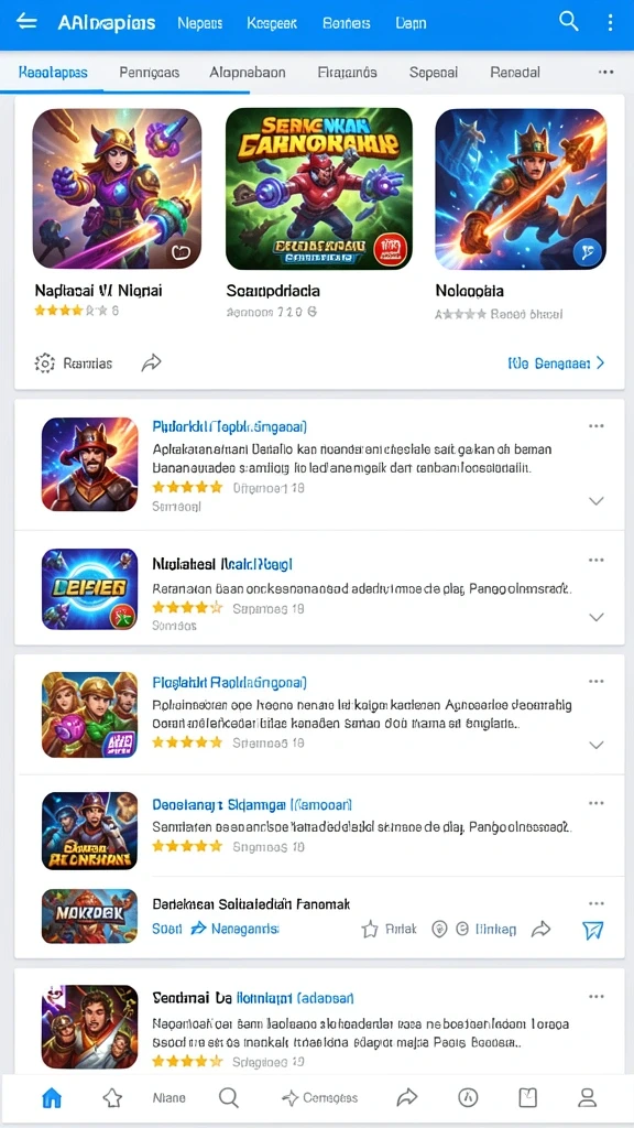 Beragam pilihan permainan judi yang tersedia.
