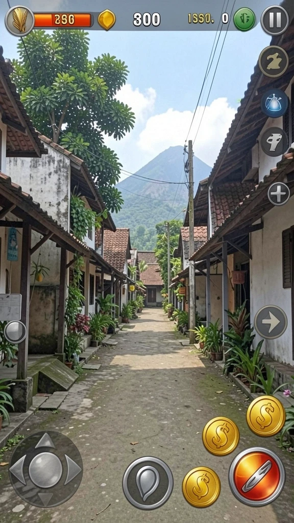 Layar utama dengan opsi permainan yang menarik.
