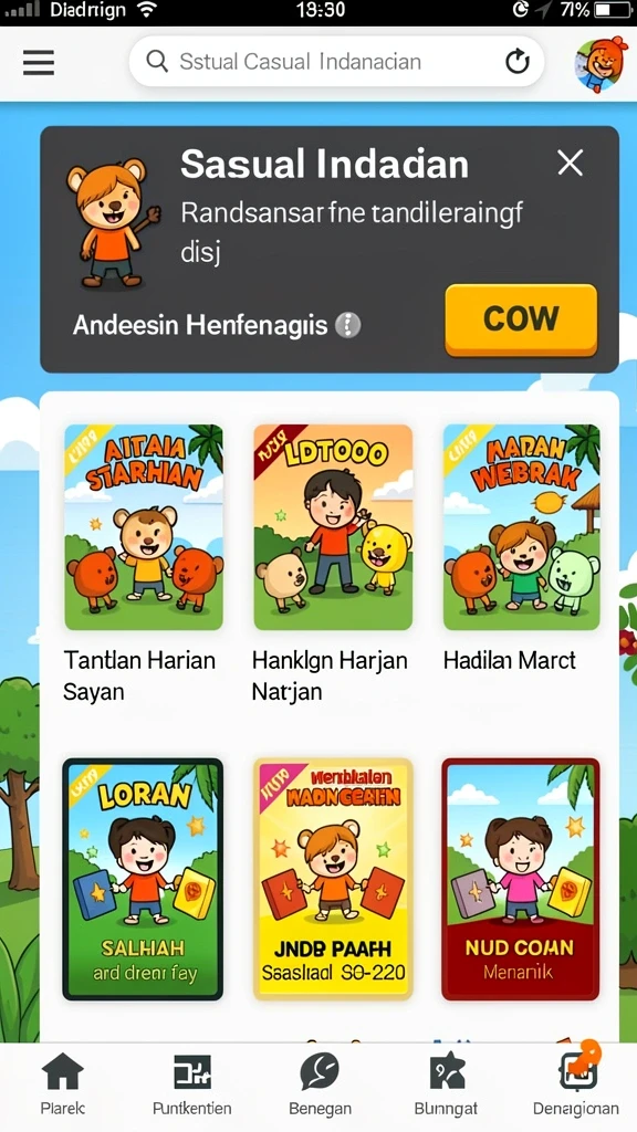 Screenshot 1: Menampilkan karakter utama dalam aksi.