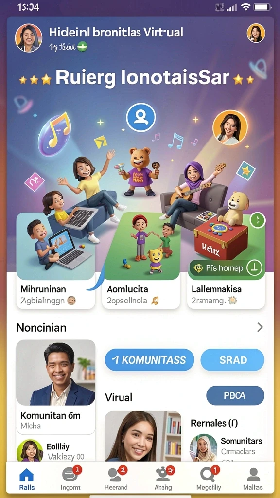 Tampilan antarmuka utama J200M yang menarik.
