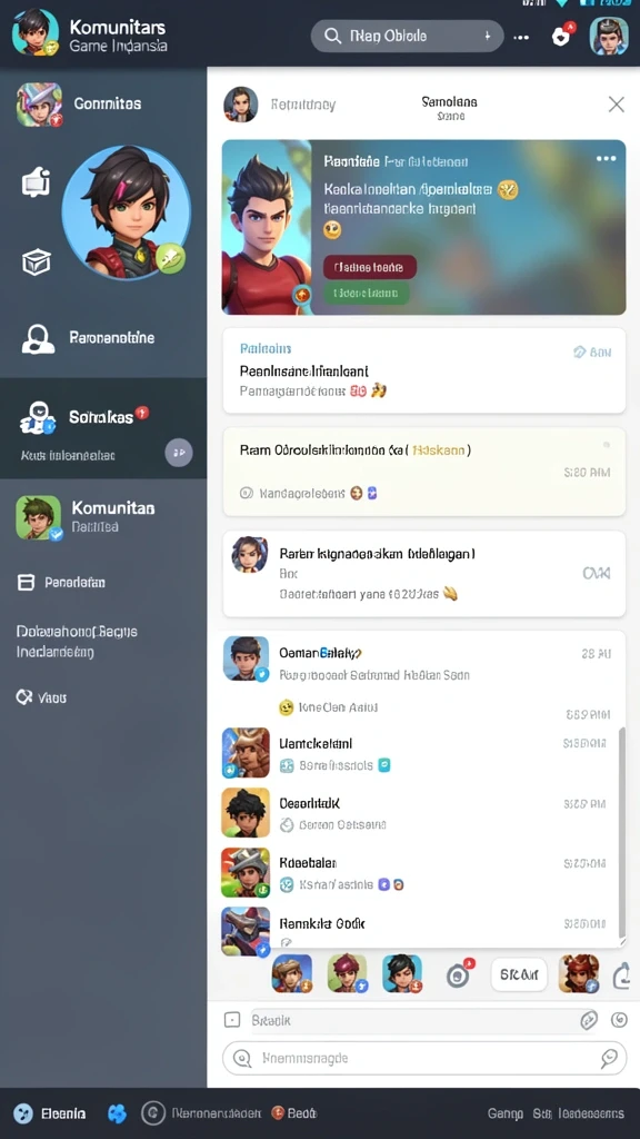 Tampilan karakter yang menarik dan mendetail.