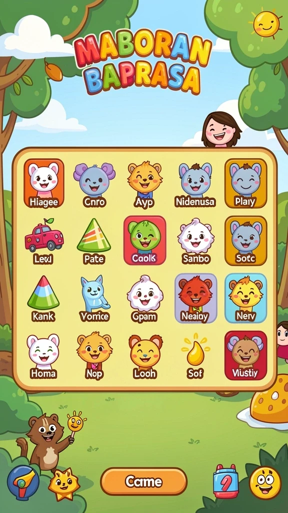 Tampilan map yang penuh warna untuk menjelajahi dunia kucing.