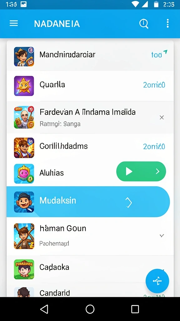 Tampilan menu utama yang menarik dan interaktif.