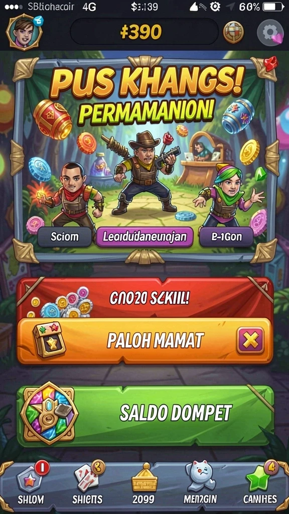 Tampilan level pertama yang memukau dan penuh warna.