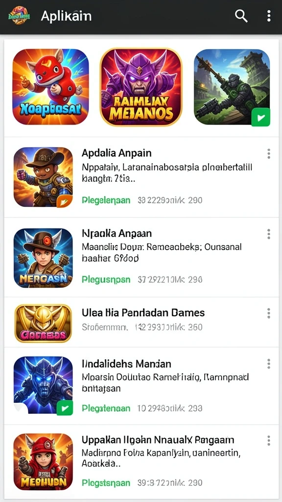 Beragam tema menarik untuk pilihan permainan.