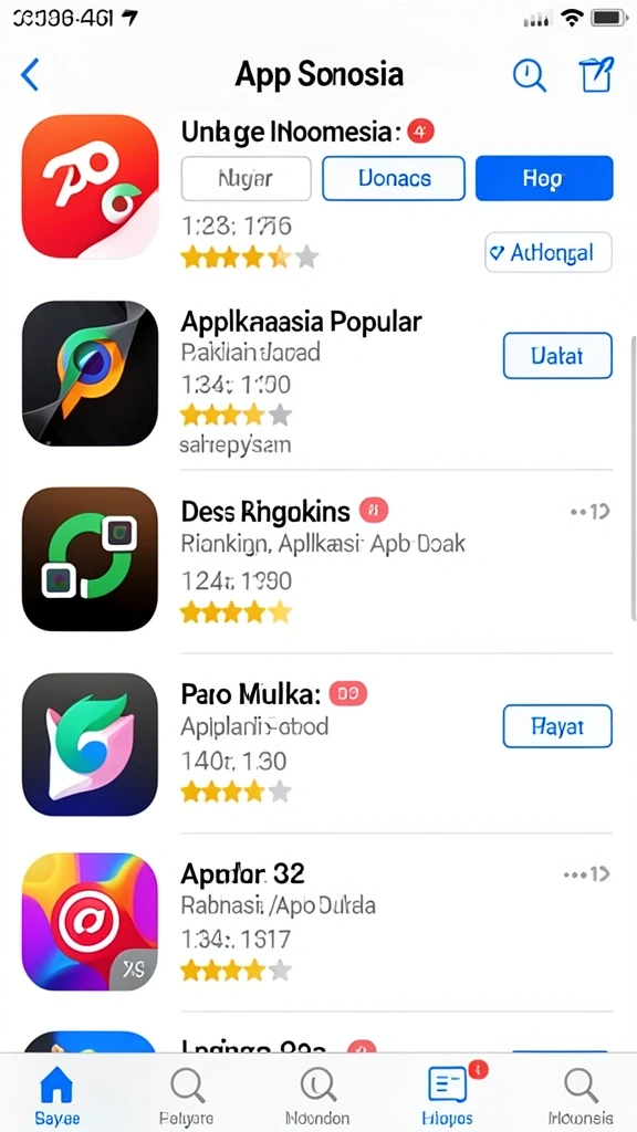 Tampilan antarmuka aplikasi yang menarik dan user-friendly.