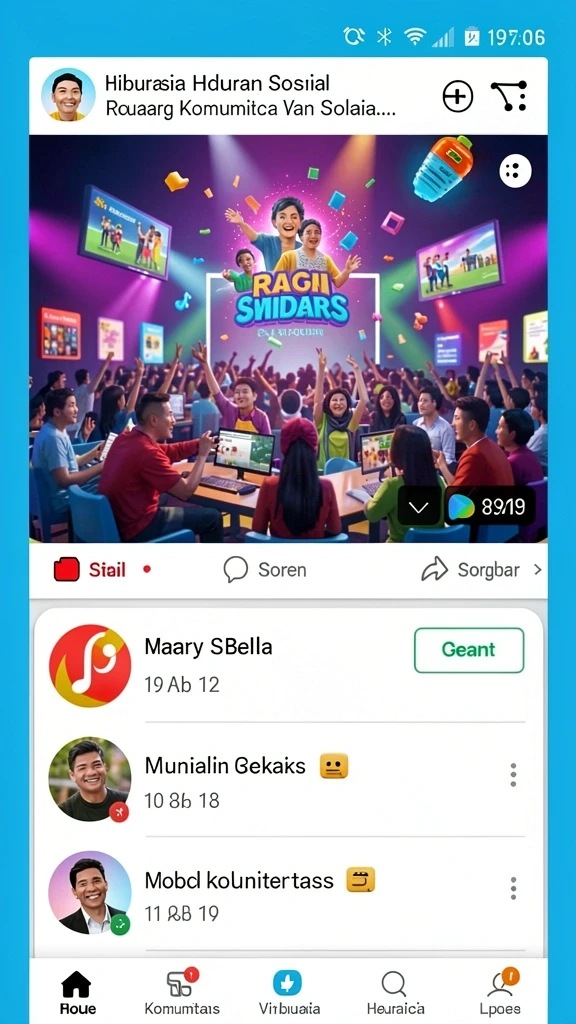 Komunitas aktif yang selalu siap membantu pemain baru.