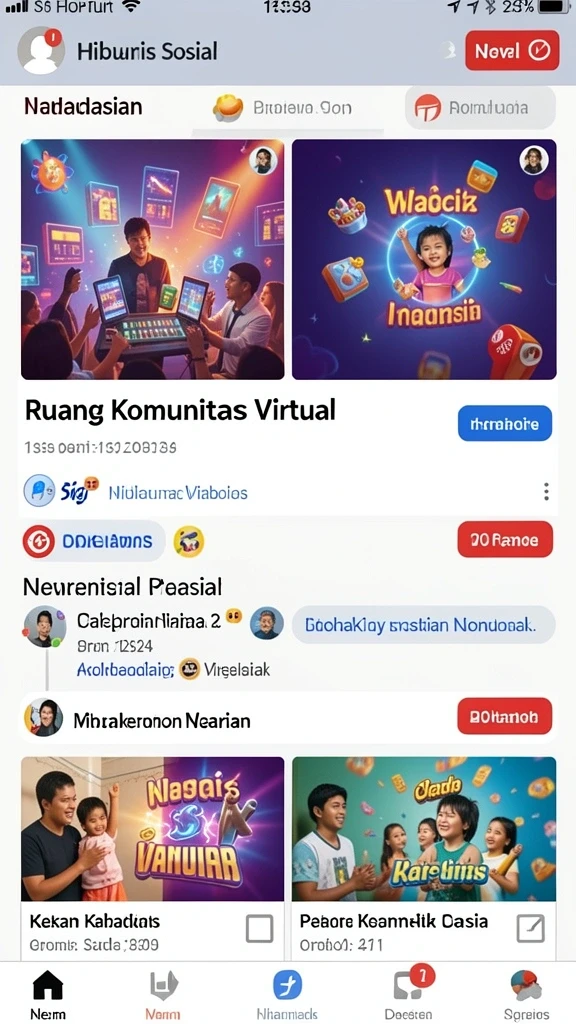 Tampilan karakter yang menarik dan penuh warna.
